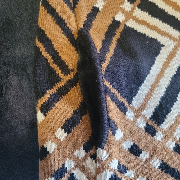 Anne Klein Bright Serpia Zip Front 3/4 Sleeve Sweater - Picture 5 of 10